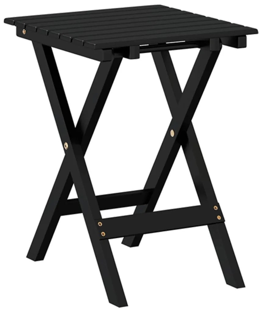 Mesa de apoio dobrável madeira de álamo maciça preto