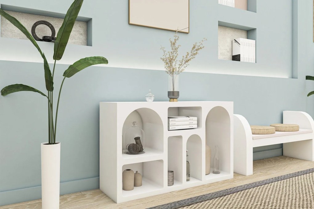 Aparador "Vienna" - Branco - 120x74x37 cm - Design Moderno