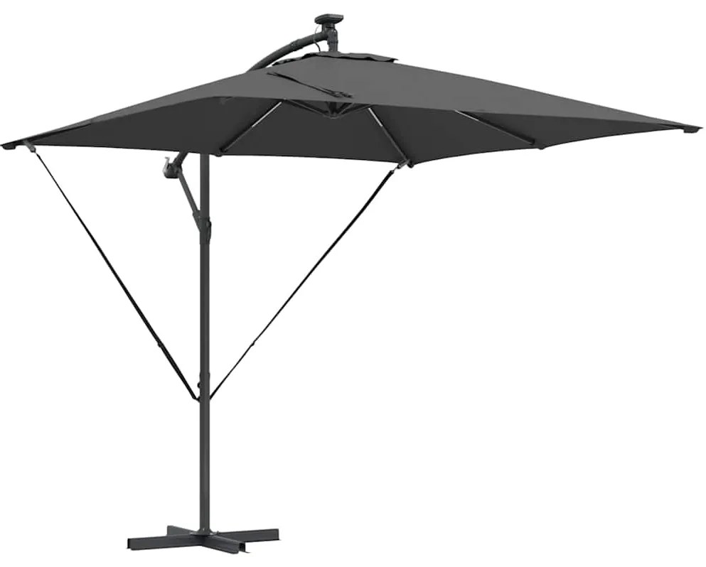 Guarda-sol de Bananeira Cantilever Antracite 249 x 249 x 250 cm