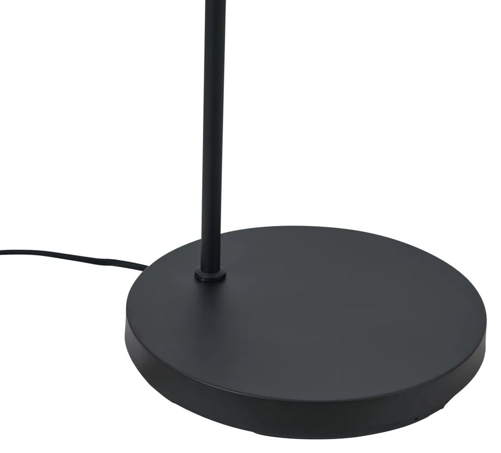 Candeeiro de pé Art Déco preto com abajur preto - Nest