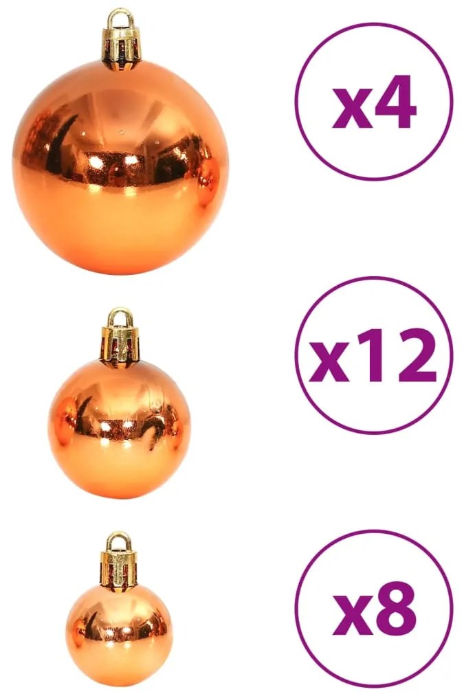 Enfeites de Natal 100 pcs 3 / 4 / 6 cm castanho