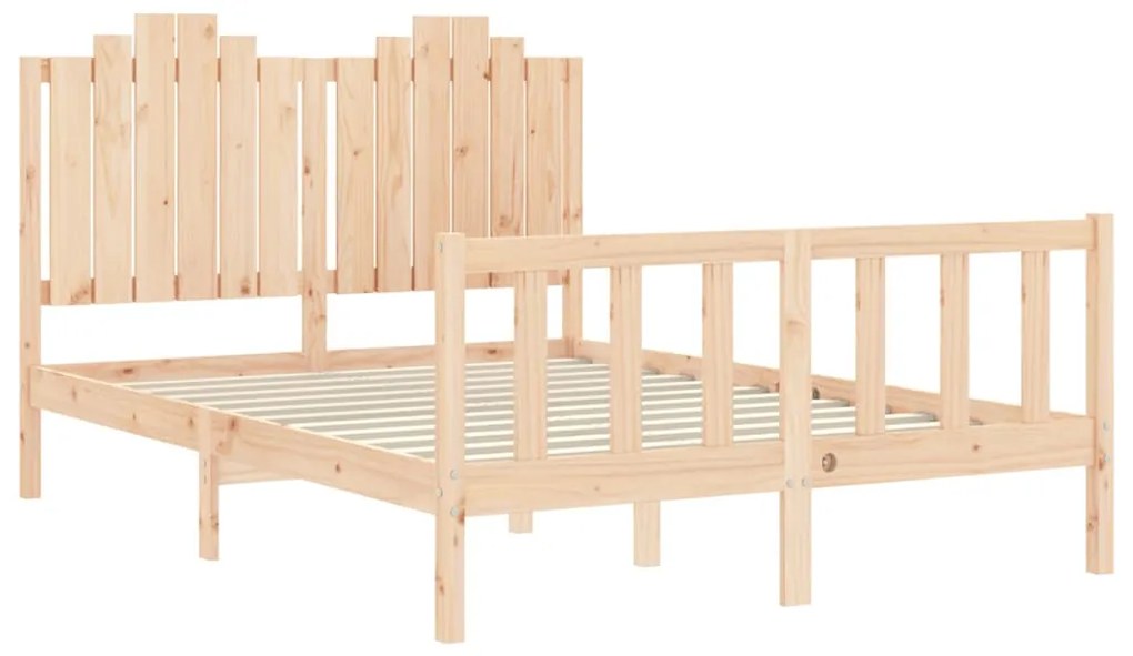 Cama sem colchão 140x190 cm madeira de pinho maciça