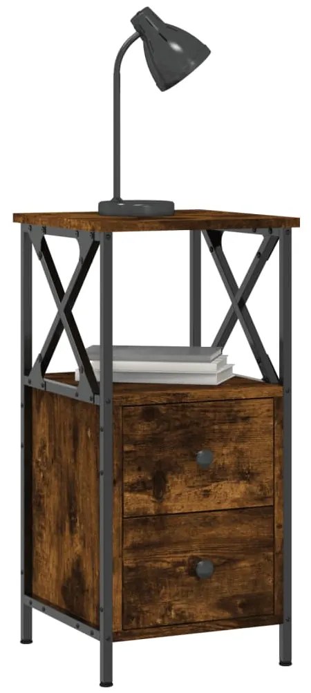 Mesa cabeceira 34x35,5x70 cm derivados madeira carvalho fumado