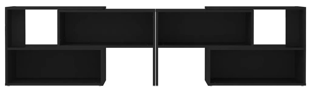 Móvel de TV 149x30x52 cm derivados de madeira preto