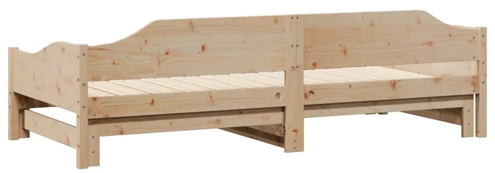 Sofá-cama com gavetão 90x190 cm madeira de pinho maciça