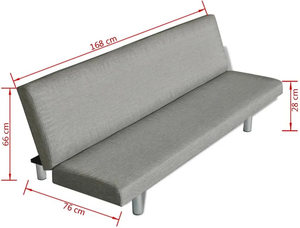 Sofá-Cama Kevin em Tecido - Cinzento - Design Moderno