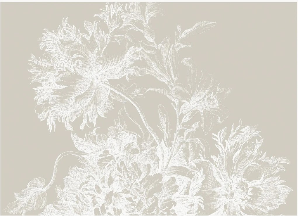 Papel de parede Engraved Flowers