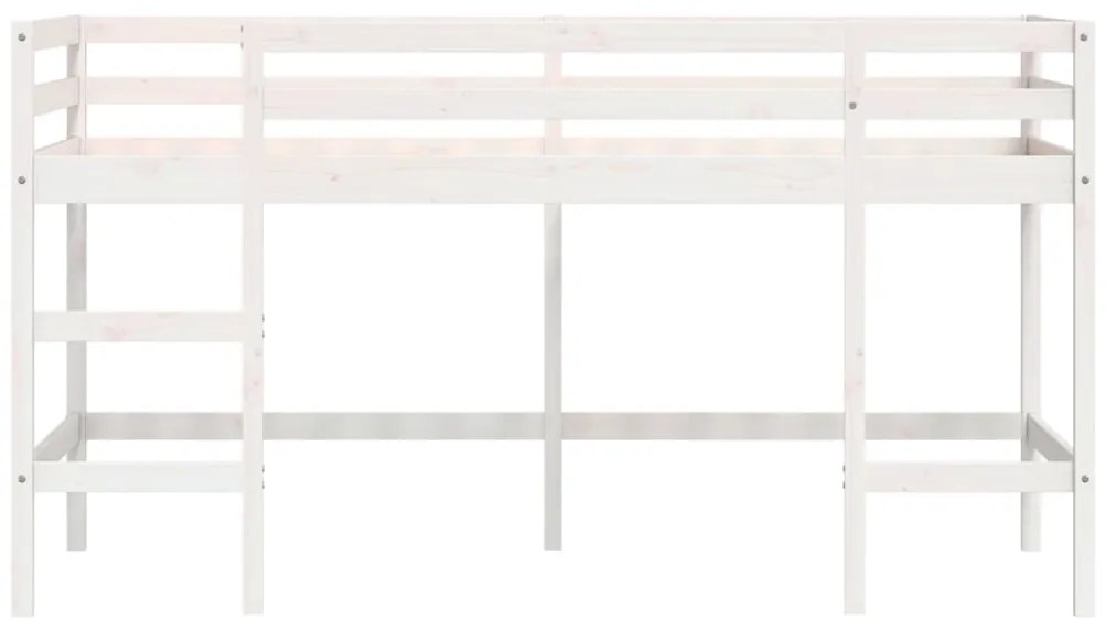 Cama alta p/ criança c/ escada 90x190cm madeira de pinho maciça