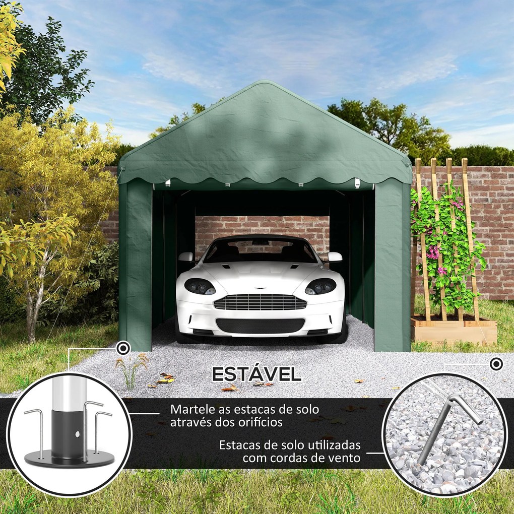 Tenda Garagem 6x3 m Tenda de Exterior para Carro Impermeável Garagem P