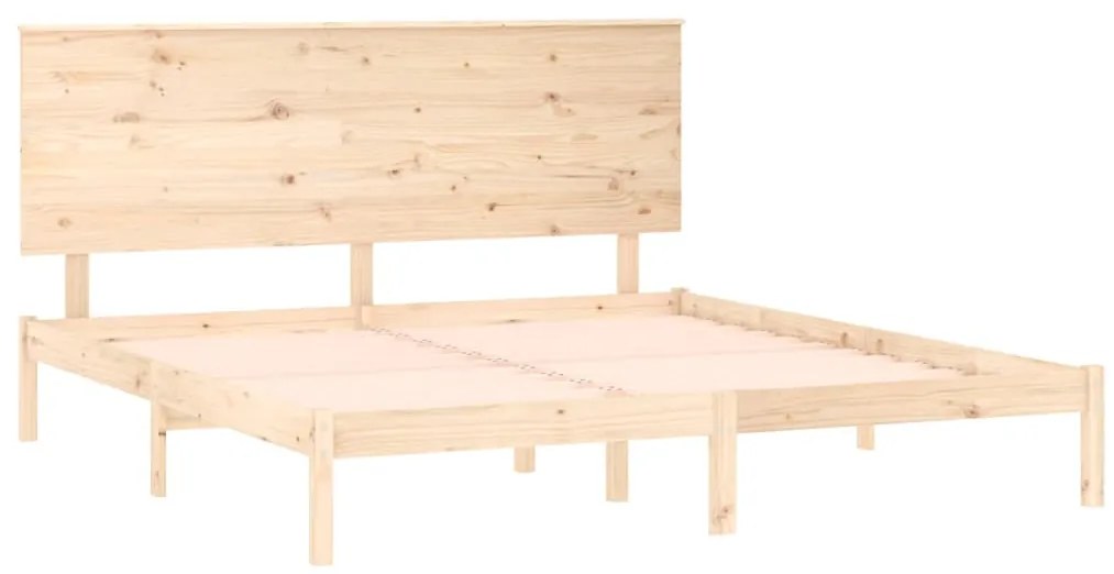 Estrutura de cama king 150x200 cm madeira maciça