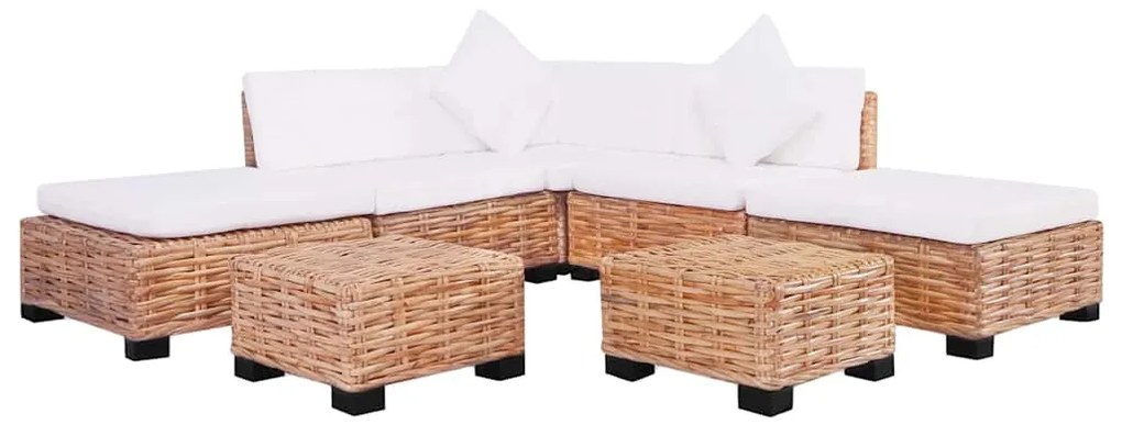 Conjunto de sofás 18 pcs vime genuíno