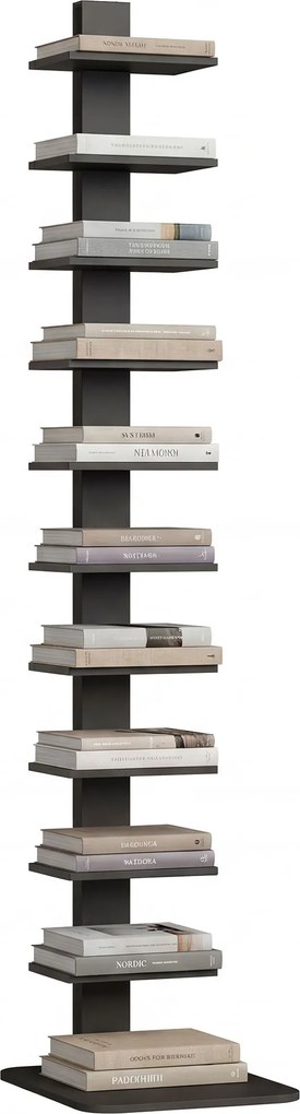 Estante Vertical em Coluna Alta com 11 Prateleiras Estante Pomada de Lodo Espaço Prateleira Industrial para Sala de Estar Quarto Escritório 34,5x41,5x