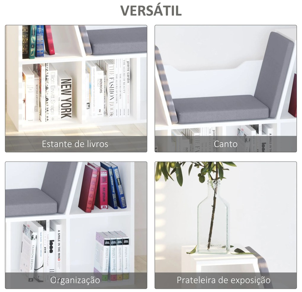 Estante com Prateleiras – Modelo Helsinki – 102x30x61 – Madeira – 6 Ní