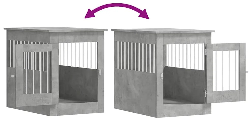 Móvel casota para cão 55x80x68 derivados madeira cinza-cimento