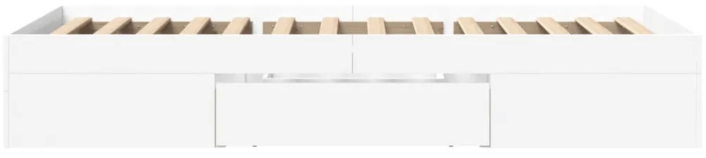 Estrutura de cama 100x200 cm derivados de madeira branco