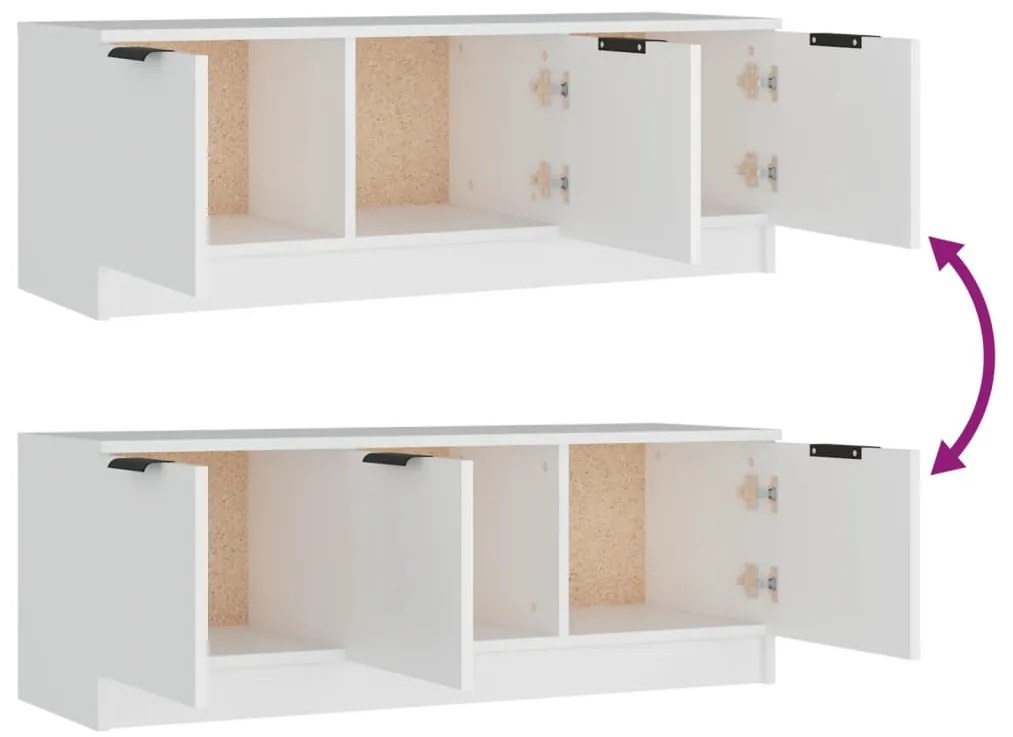 Móvel para TV 102x35x36,5 cm derivados de madeira branco