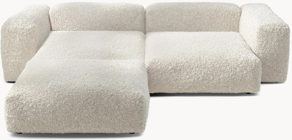 Sofá de canto modular em teddy Vetsak (3 lugares)