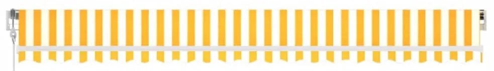 Toldo autom. LED e sensor de vento 500x300 cm amarelo/branco