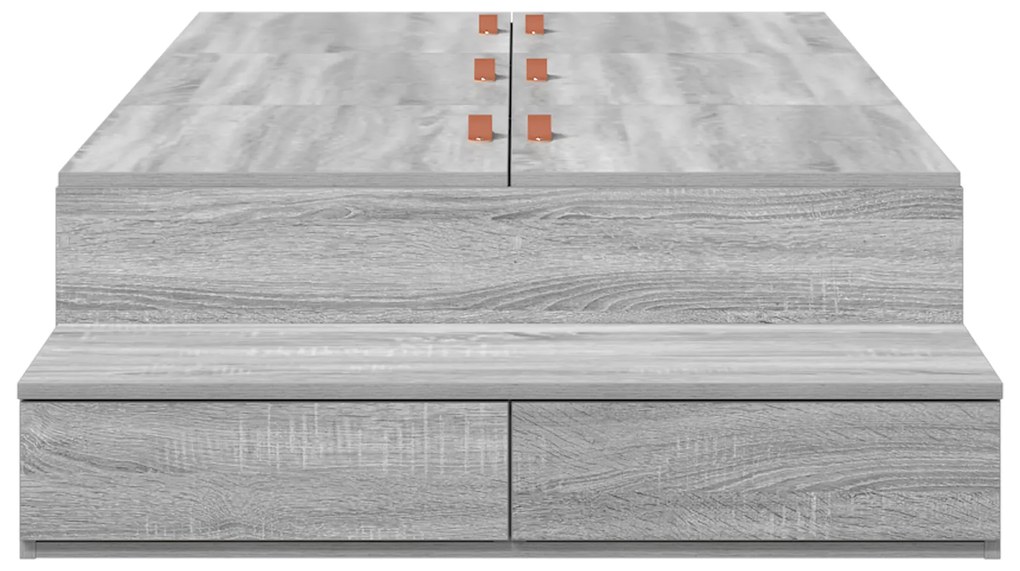 Estrutura de Cama de Armazenamento Cinzento Sonoma 75x190 cm