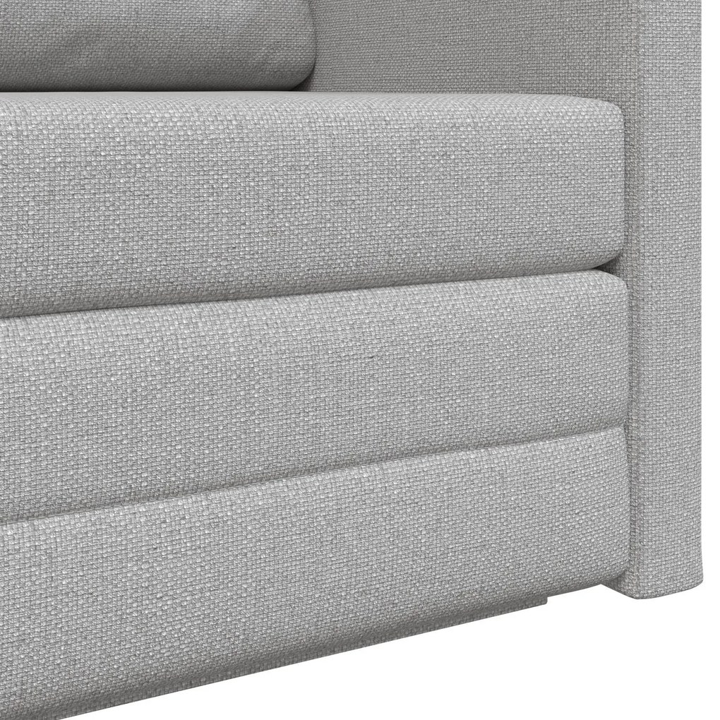 Sofá Cama de Chão 2-em-1 Cinzento-claro 124x71x78 cm Tecido