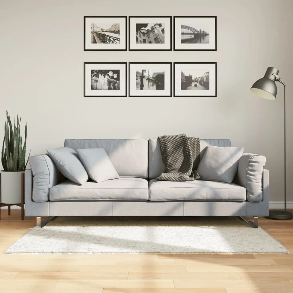 vidaXL Tapete de pelo curto OVIEDO 80x150 cm creme