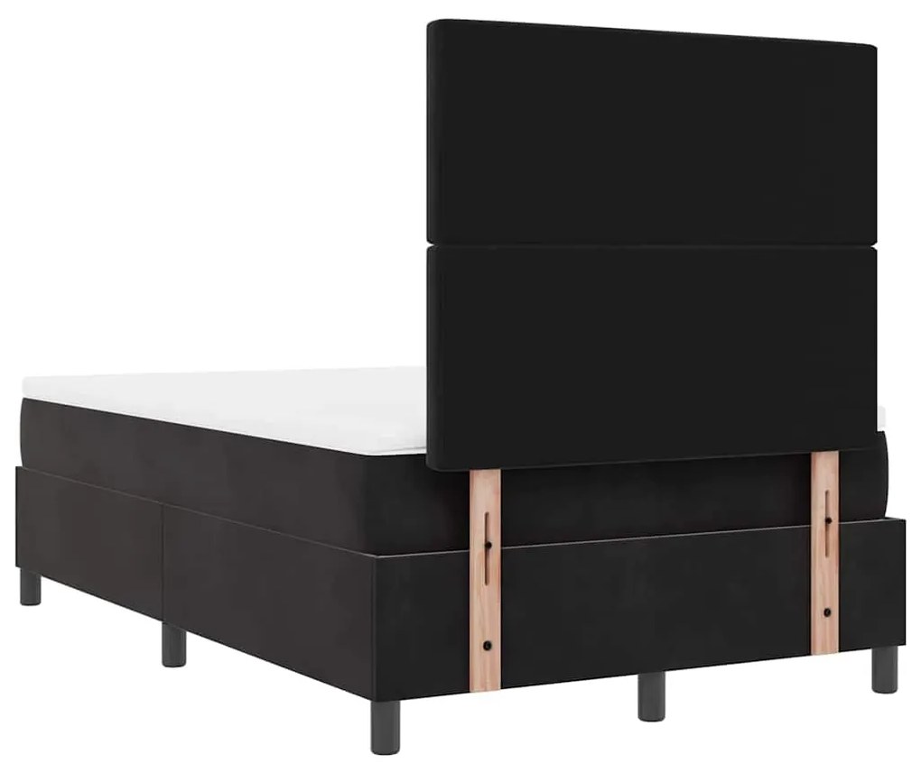 Cama Box com Colchão &amp; LED preto 120x200 cm em Veludo