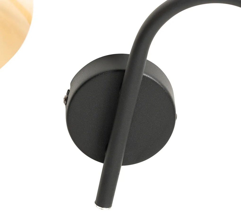 Candeeiro de teto moderno preto e dourado 3 luzes - Lofty Moderno