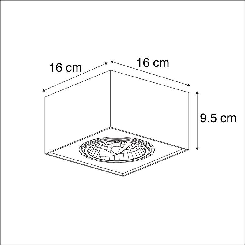 Projetores de design quadrado preto - Kaya Moderno