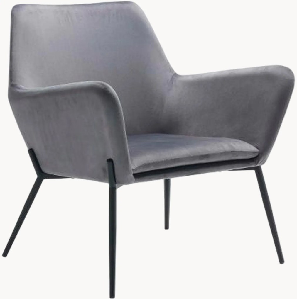 Cadeira de braços em veludo Gin