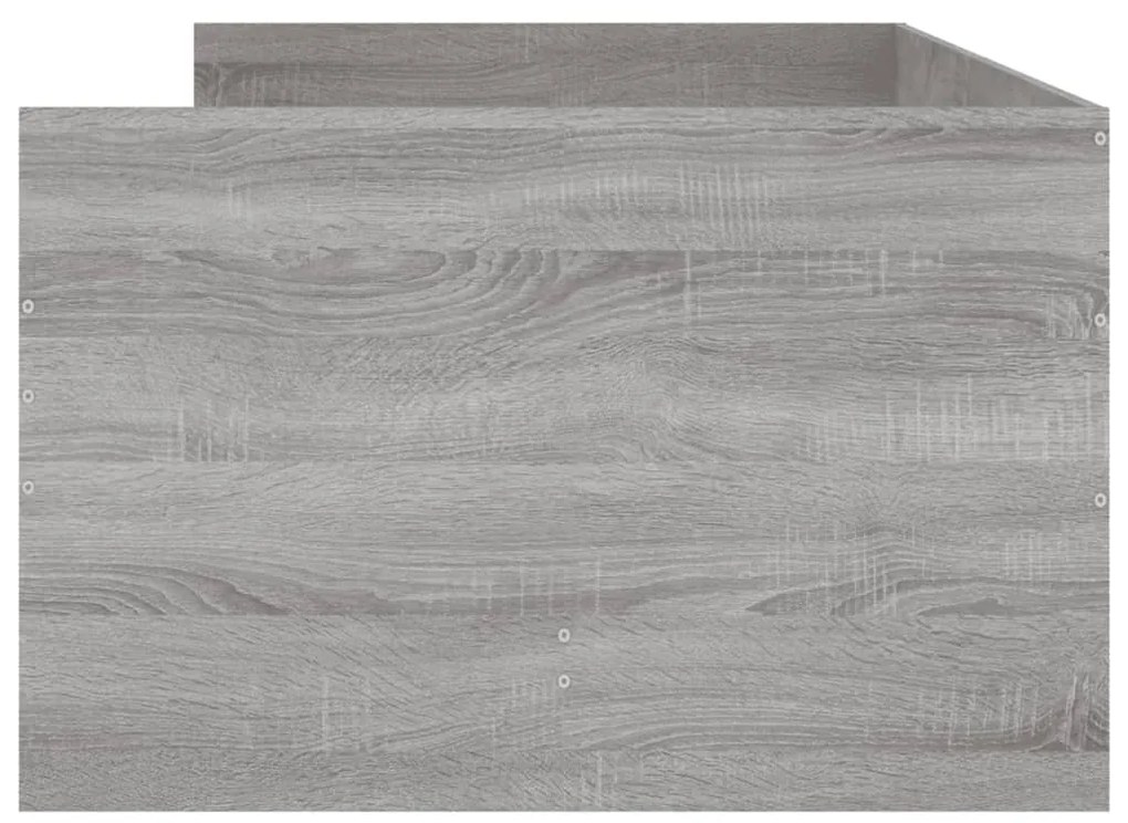 Estrutura de cama com gavetas 90x190 cm cinzento sonoma