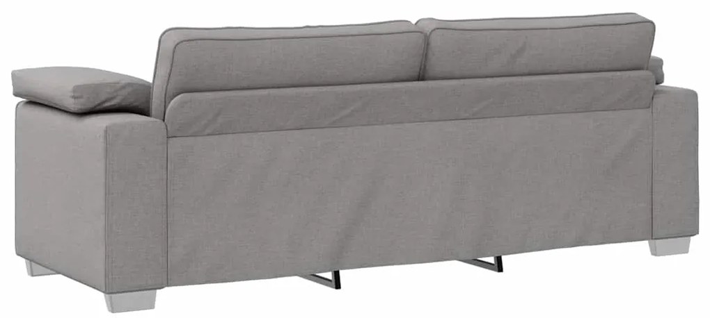 Sofá de 3 lugares cinza-claro, 178 cm de tecido