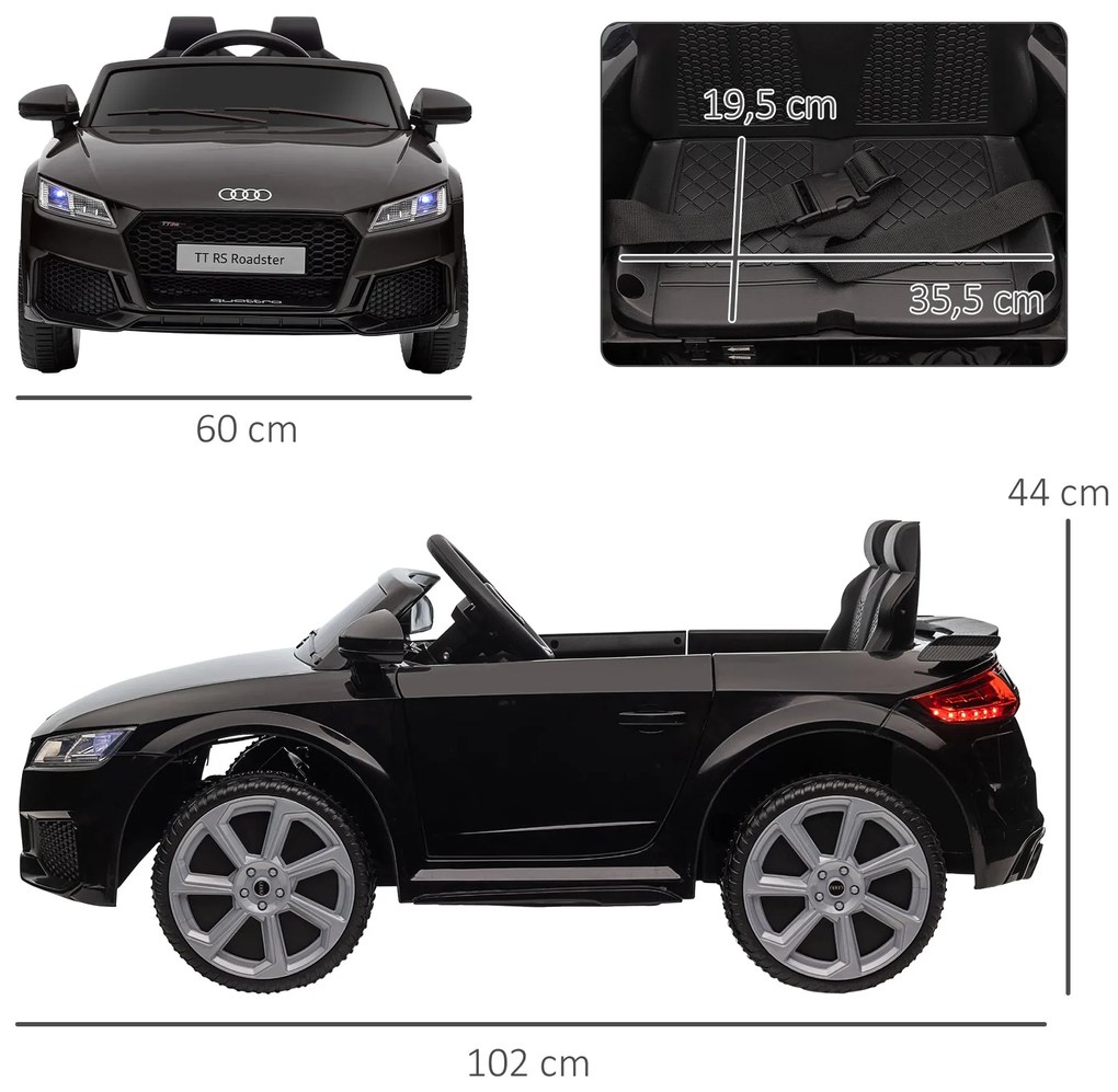 Carro Elétrico Audi TT para Crianças acima de 3 Anos com Controlo Remo