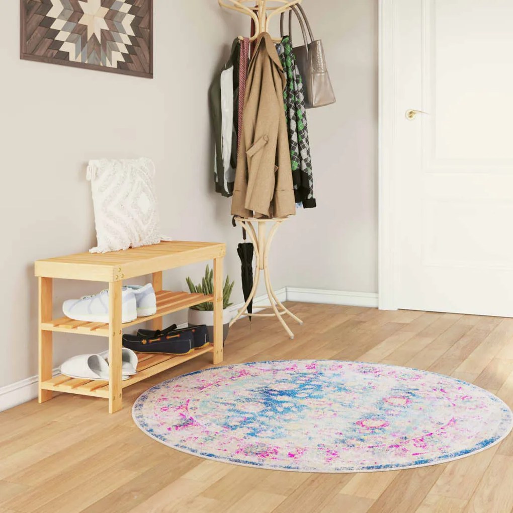 Tapete lavável antiderrapante Ø 120 cm multicor