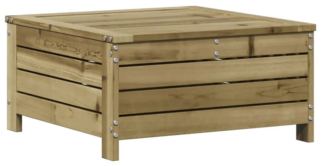 3 pcs conjunto lounge de jardim c/ almofadões pinho impregnado