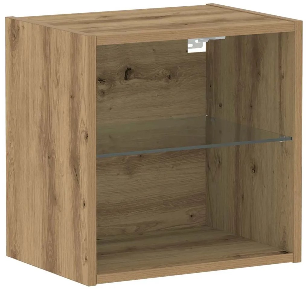Prateleira Flutuante 2 pcs Carvalho Artesanal 40x28.5x40 cm Madeira La