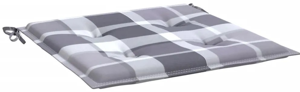 Almofadões cadeiras jardim 2pcs tecido oxford xadrez cinzento