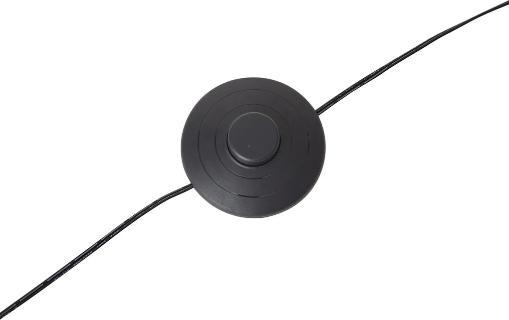 Candeeiro de pé de design preto com LED regulável em 3 níveis - Gate