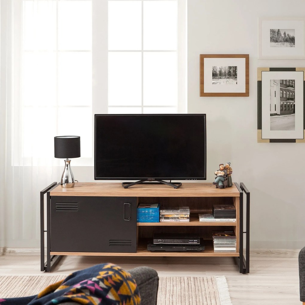 Conjunto de Mobiliário de Sala de Estar Cosmo – Pinho Atlântico e Pret