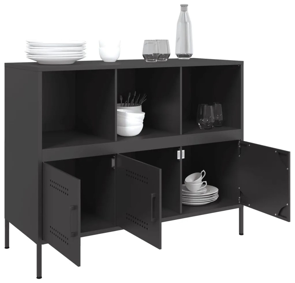 Aparador 100,5x39x79 cm aço preto