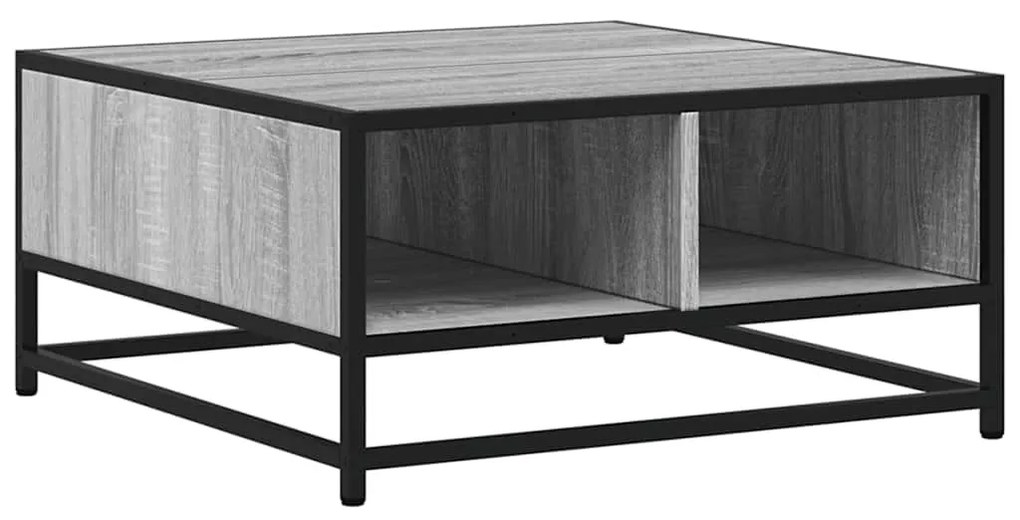 Mesa de centro derivados de madeira e metal cinzento sonoma