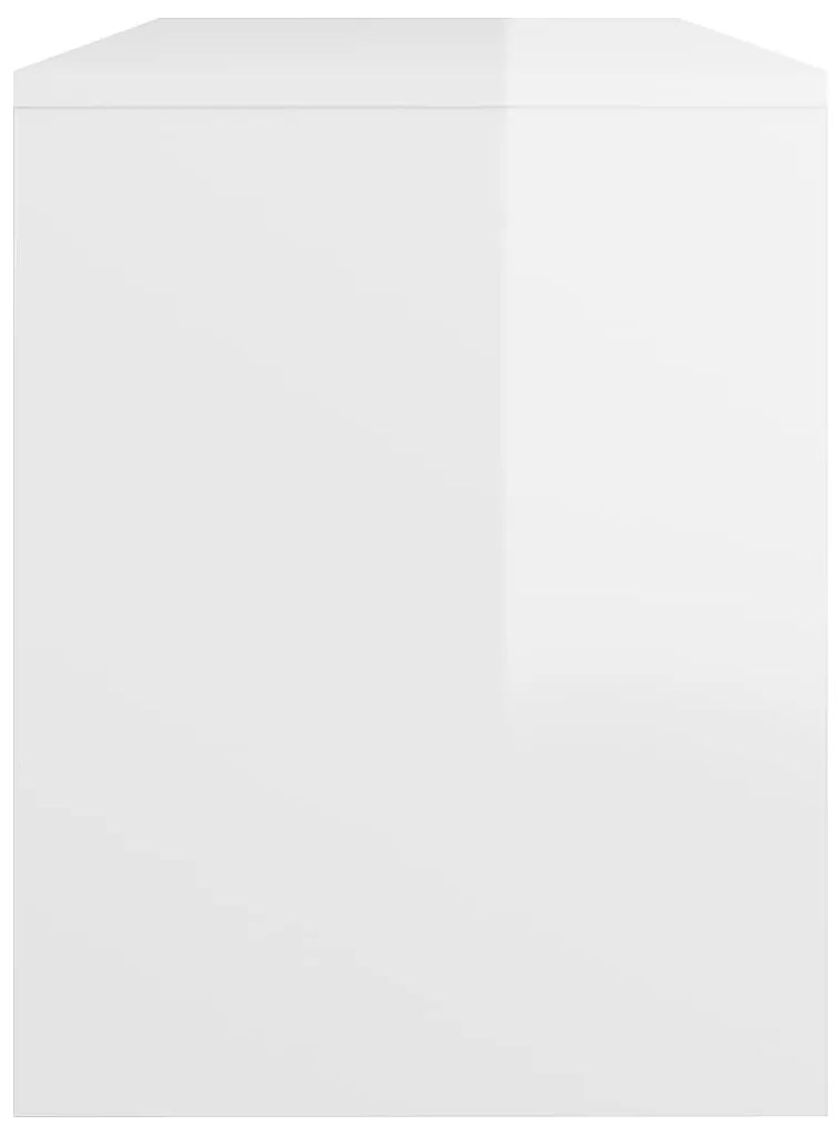 Banco toucador 70x35x45 cm madeira processada branco brilhante