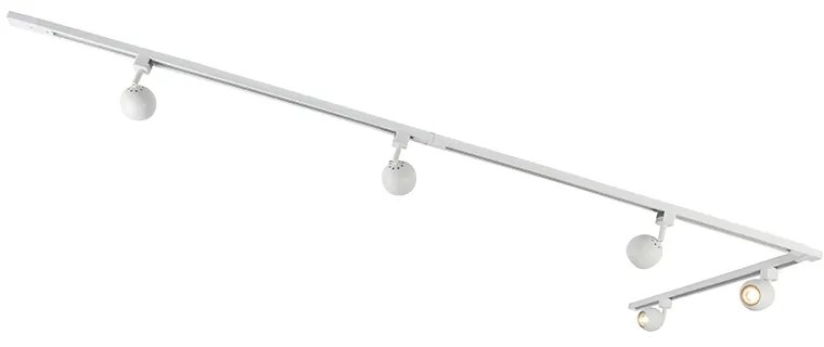 LED Sistema de calhas inteligente monofásico incl. 5 GU10 Wi-Fi branco - Gissi Moderno