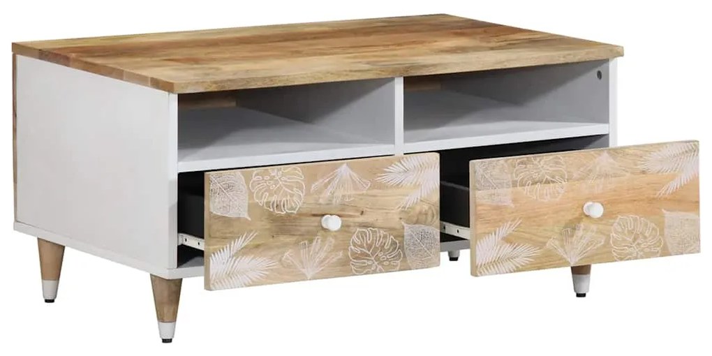 Mesa de centro 80x54x40 cm madeira de mangueira maciça
