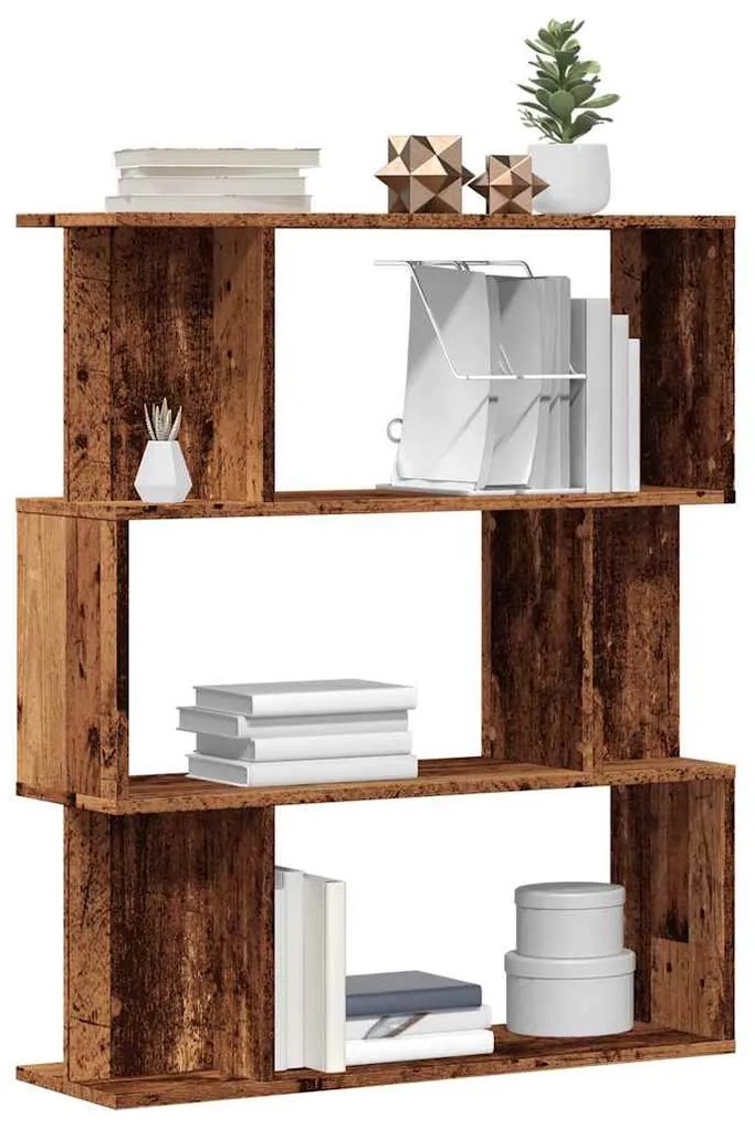 Armário de livros madeira velha 80x24x96 cm madeira trabalhada