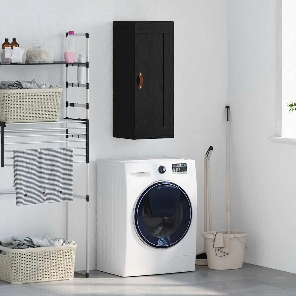 vidaXL Armário de parede Carvalho Preto 34,5 x 34 x 90 cm