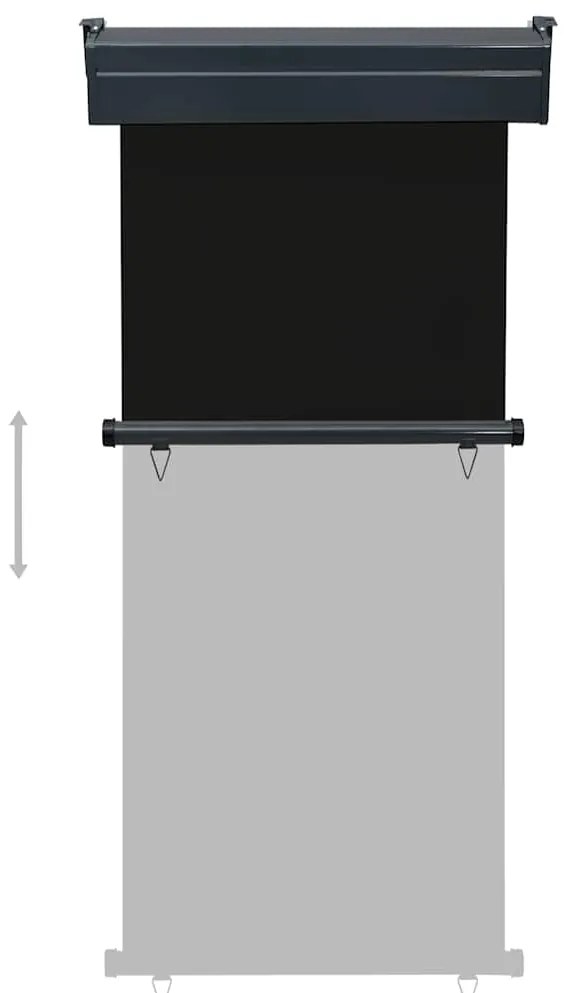 Toldo lateral para varanda 80x250 cm preto