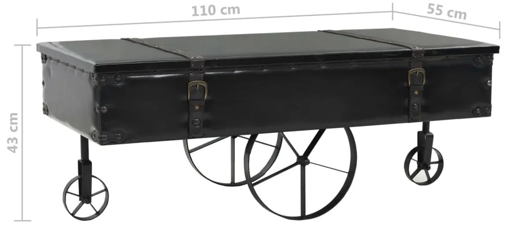 Mesa de centro em MDF e madeira de abeto 110x55x43 cm