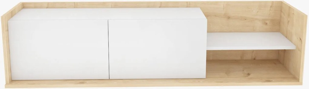 Móvel TV Krog – Carvalho e Branco – 160x35x36,8 cm
