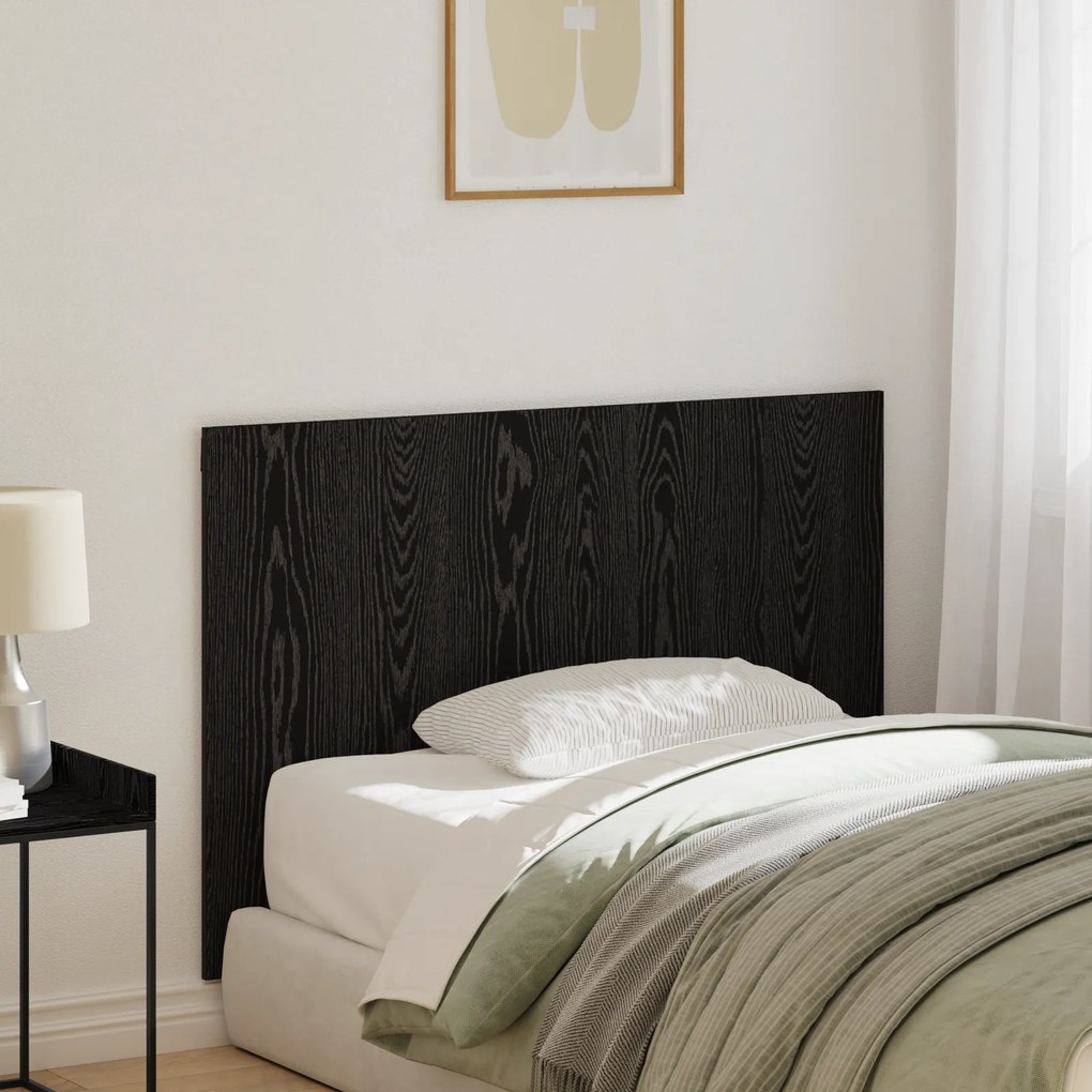 Cabeceira de Cama vidaXL Carvalho Preto 120x1,5x80 cm Madeira Engineer