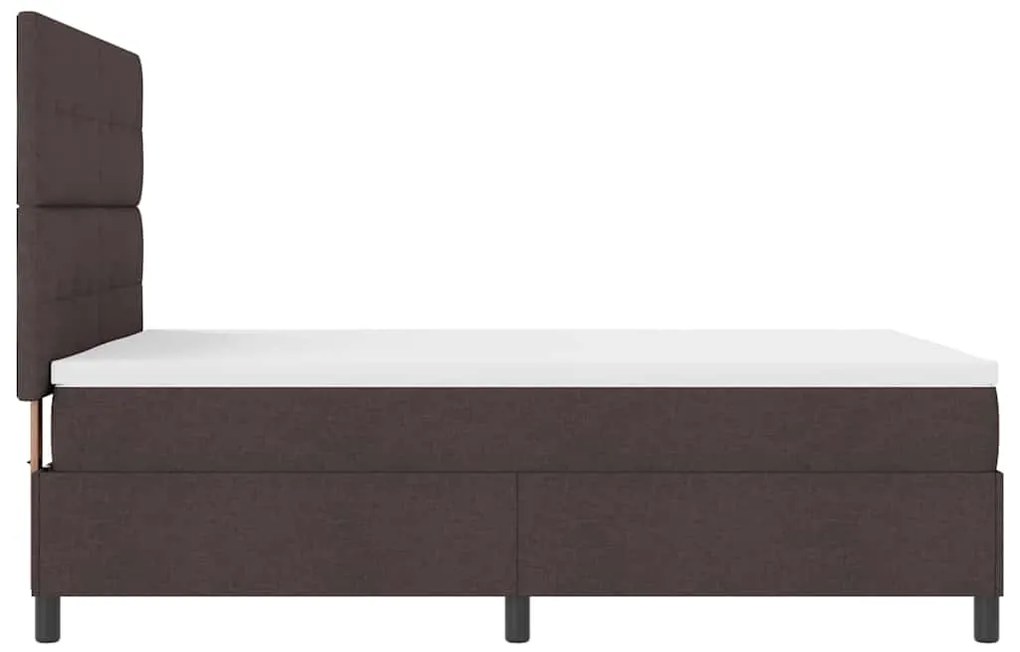 Cama Box com Colchão e LED Marrom Escuro - 140 x 190 cm
